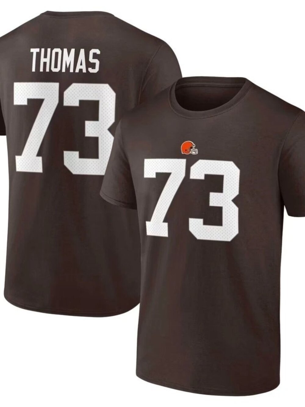Joe Thomas Cleveland Browns Fanatics Men's Icon Name & Number Tee